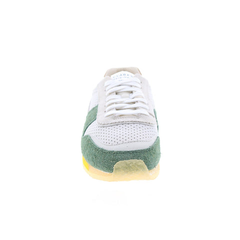 Clarks Torrun 26165539 Mens White Suede Lace Up Lifestyle Sneakers Shoes