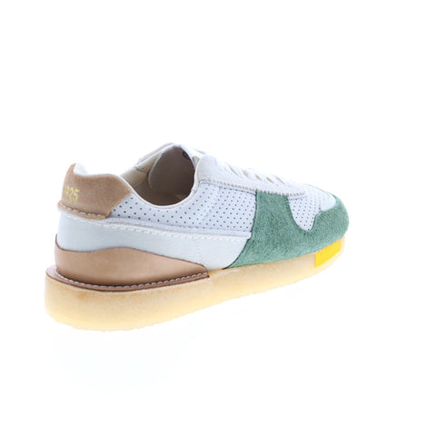 Clarks Torrun 26165539 Mens White Suede Lace Up Lifestyle Sneakers Shoes