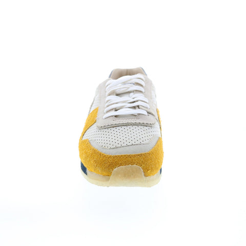 Clarks Torrun 26165542 Mens White Suede Lace Up Lifestyle Sneakers Shoes
