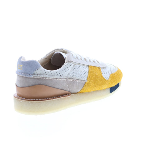 Clarks Torrun 26165542 Mens White Suede Lace Up Lifestyle Sneakers Shoes