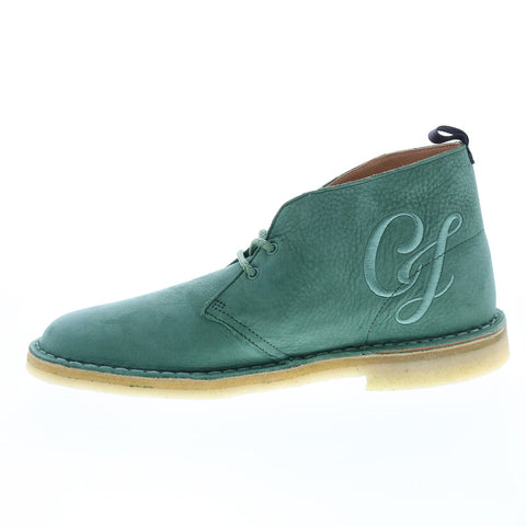 Clarks Desert Boot VCY 26165727 Mens Green Nubuck Lace Up Desert Boots