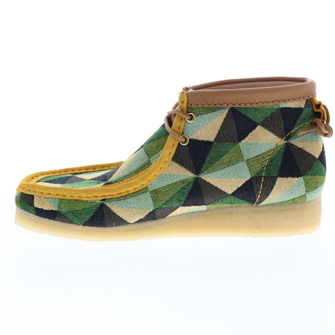 Clarks Wallabee Boot In Green Lime - Classic Ankle-High Suede Comfort Boots, Casual Style