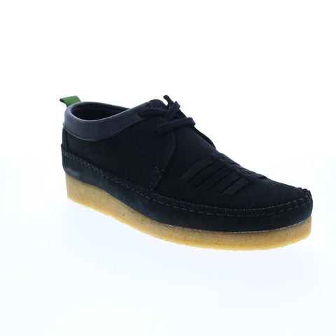 Clarks Weaver Weft 26165828 Mens Black Suede Lace Up Chukkas Boots