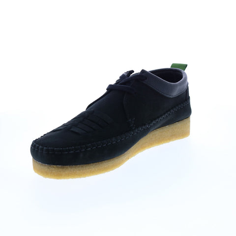 Clarks Weaver Weft 26165828 Mens Black Suede Lace Up Chukkas Boots