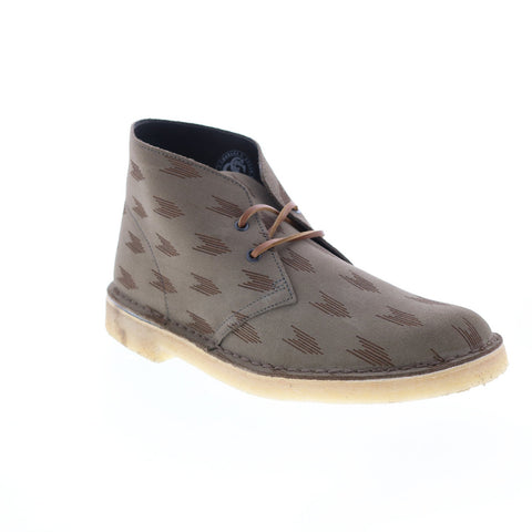 Clarks Desert Boot 26165992 Mens Gray Suede Lace Up Desert Boots