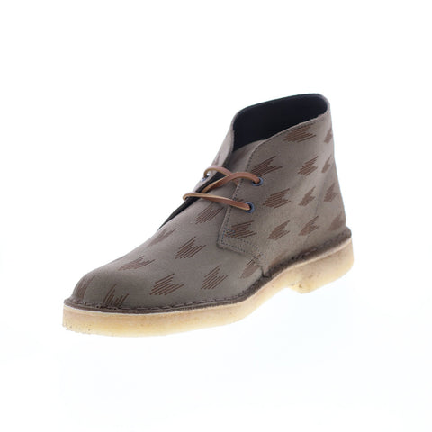 Clarks Desert Boot 26165992 Mens Gray Suede Lace Up Desert Boots