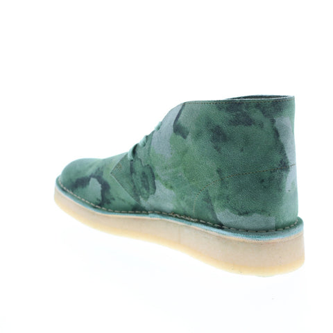 Clarks Desert Coal 26166172 Mens Green Suede Lace Up Desert Boots