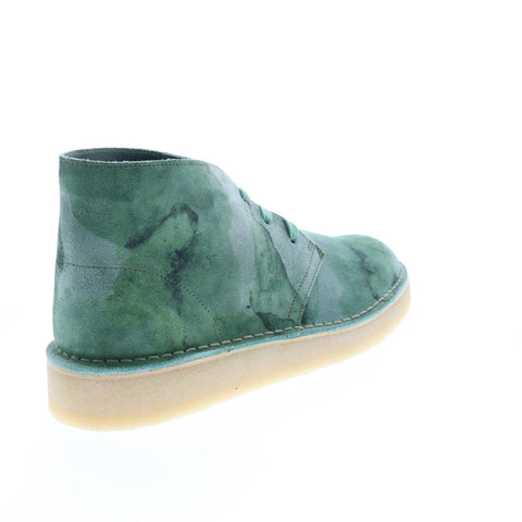 Clarks Desert Coal 26166172 Mens Green Suede Lace Up Desert Boots