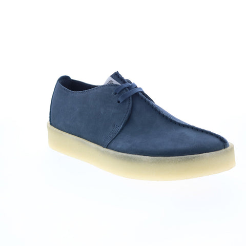 Clarks Trek Cup 26166223 Mens Blue Suede Lace Up Oxfords Plain Toe Shoes