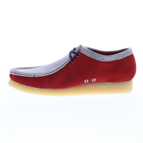 Clarks Wallabee VCY 26166291 Mens Red Suede Lace Up Chukkas Boots