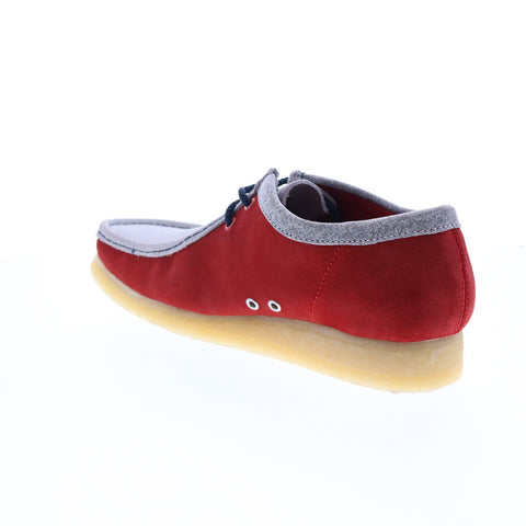 Clarks Wallabee VCY 26166291 Mens Red Suede Lace Up Chukkas Boots