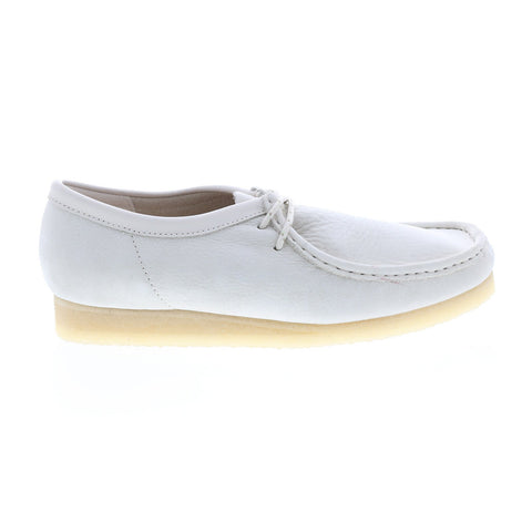 Clarks Wallabee 26166299 Mens White Oxfords & Lace Ups Casual Shoes
