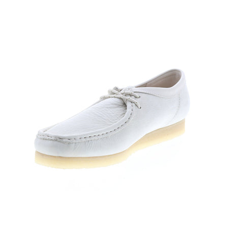 Clarks Wallabee 26166299 Mens White Oxfords & Lace Ups Casual Shoes