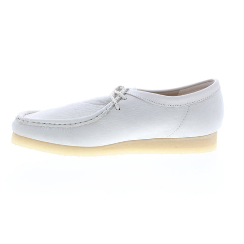Clarks Wallabee 26166299 Mens White Oxfords & Lace Ups Casual Shoes