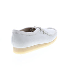 Clarks Wallabee 26166299 Mens White Oxfords & Lace Ups Casual