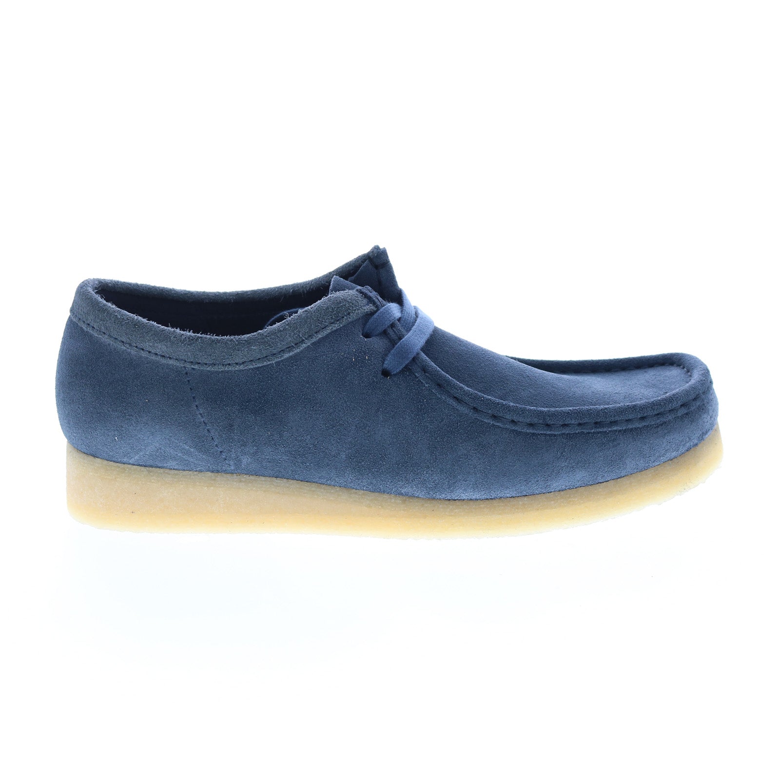 Clarks Wallabee 26166306 Mens Blue Suede Oxfords & Lace Casual - Ruze Shoes
