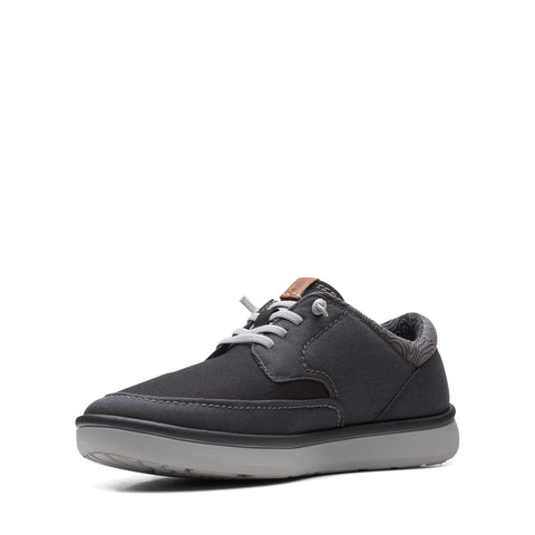 Clarks Cantal 26166437 Mens Black Canvas Lifestyle Sneakers Shoes