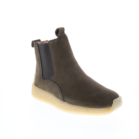 Clarks Radlett 26166757 Mens Green Suede Lace Up Chelsea Boots