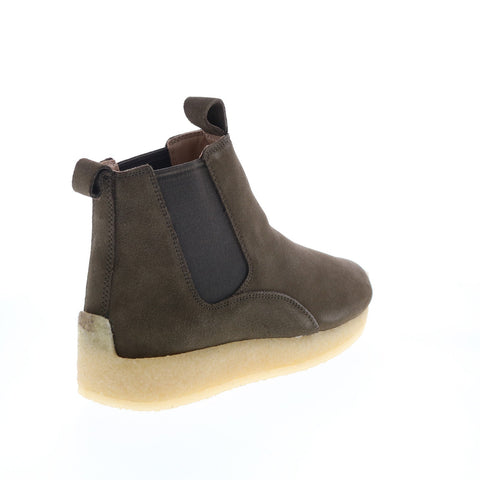 Clarks Radlett 26166757 Mens Green Suede Lace Up Chelsea Boots