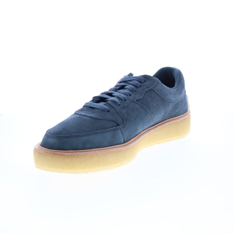 Clarks Sandford 26166900 Mens Blue Suede Lace Up Lifestyle Sneakers Shoes