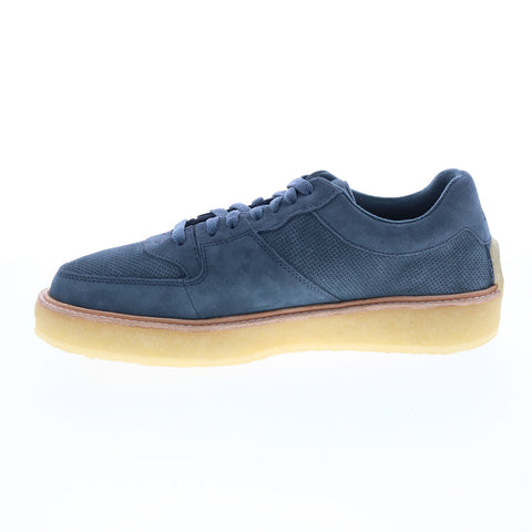 Clarks Sandford 26166900 Mens Blue Suede Lace Up Lifestyle Sneakers Shoes