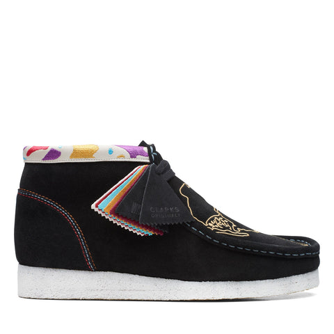 Clarks Wallabee Boot 26167863 Mens Black Suede Lace Up Chukkas Boots