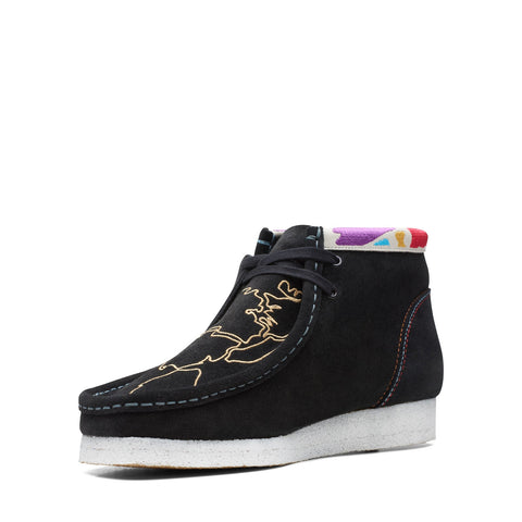 Clarks Wallabee Boot 26167863 Mens Black Suede Lace Up Chukkas Boots