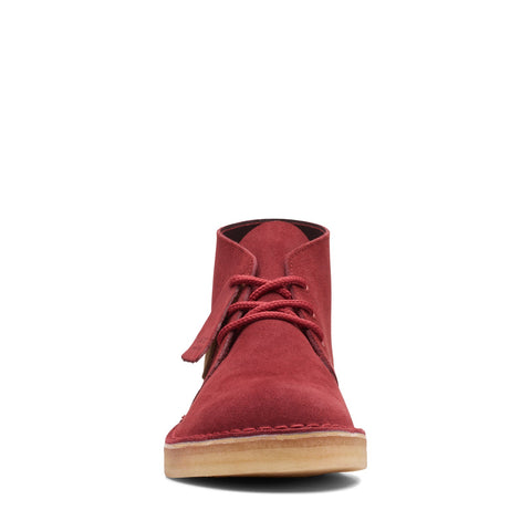 Clarks Desert Coal 26167865 Mens Red Suede Lace Up Chukkas Boots