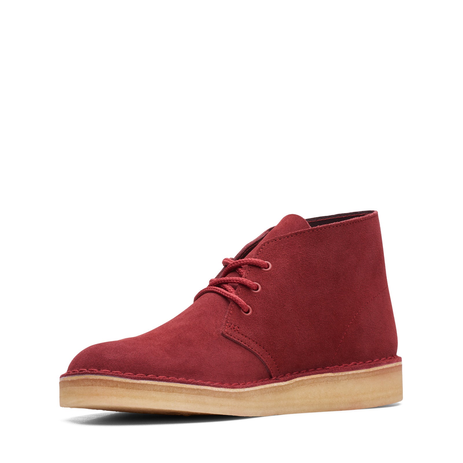 Clarks Desert Coal 26167865 Mens Red Suede Lace Up Chukkas  display picture 2