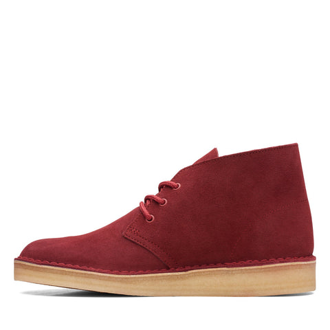 Clarks Desert Coal 26167865 Mens Red Suede Lace Up Chukkas Boots