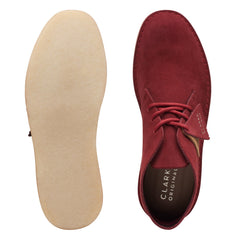 Clarks Desert Coal 26167865 Mens Red Suede Lace Up Chukkas  display picture 1