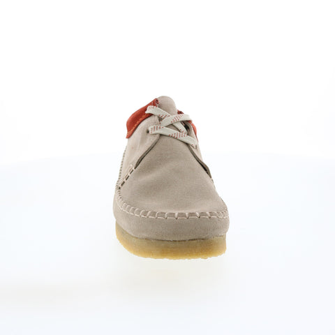 Clarks Weaver 26168628 Mens Beige Suede Lace Up Oxfords Casual Shoes