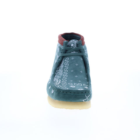 Clarks Wallabee Boot Bandana 26168803 Mens Green Suede Chukkas Boots