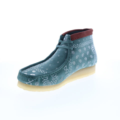 Clarks Wallabee Boot Bandana 26168803 Mens Green Suede Chukkas Boots