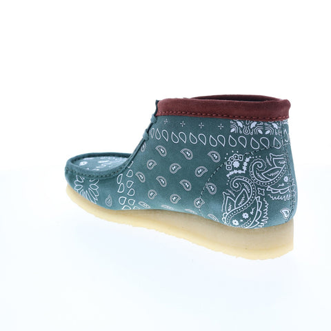 Clarks Wallabee Boot Bandana 26168803 Mens Green Suede Chukkas Boots
