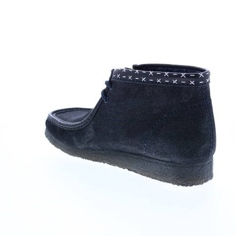 Clarks Wallabee Boot Shashiko 26168811 Mens Blue Canvas Chukkas Boots
