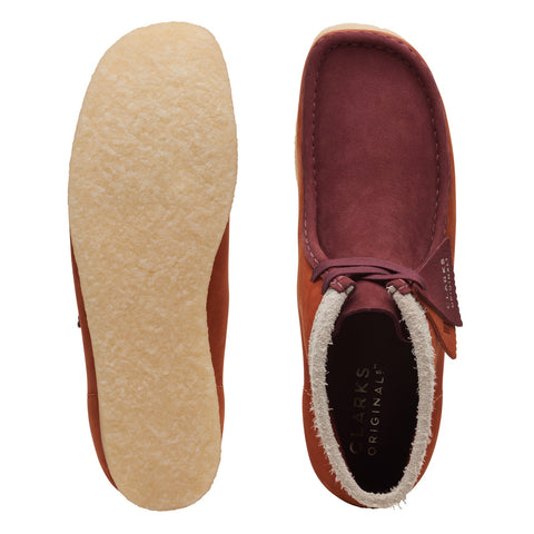 Clarks Wallabee Boot 26168830 Mens Orange Suede Lace Up Chukkas Boots