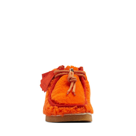 Clarks Wallabee Boot Moncler 1952 Orange Shearling Mens Orange Chukkas Boots