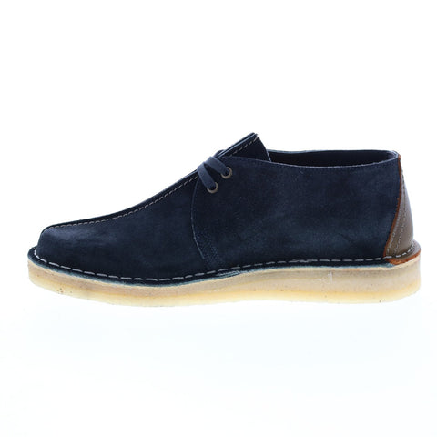 Clarks Desert Trek 26168859 Mens Blue Suede Lace Up Oxfords Casual Shoes