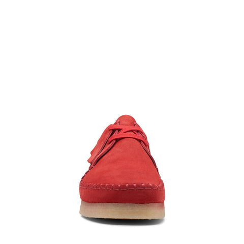 Clarks Weaver 26169441 Mens Red Suede Oxfords & Lace Ups Casual Shoes