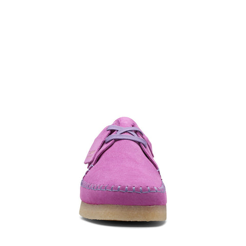 Clarks Weaver 26169442 Mens Pink Suede Oxfords & Lace Ups Casual Shoes