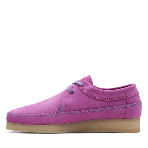 Clarks Weaver 26169442 Mens Pink Suede Oxfords & Lace Ups Casual Shoes