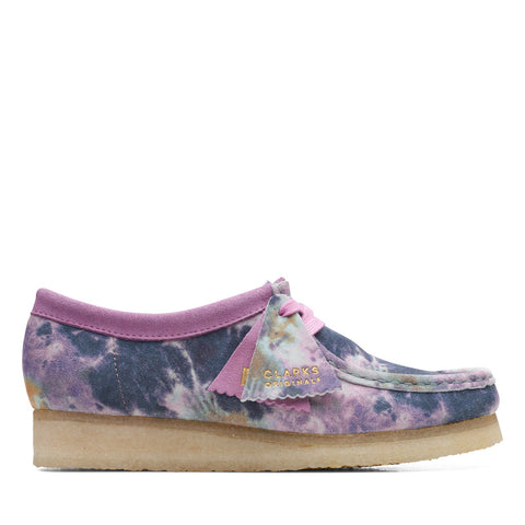 Clarks Wallabee 26169917 Womens Pink Suede Oxfords & Lace Ups Casual Shoes