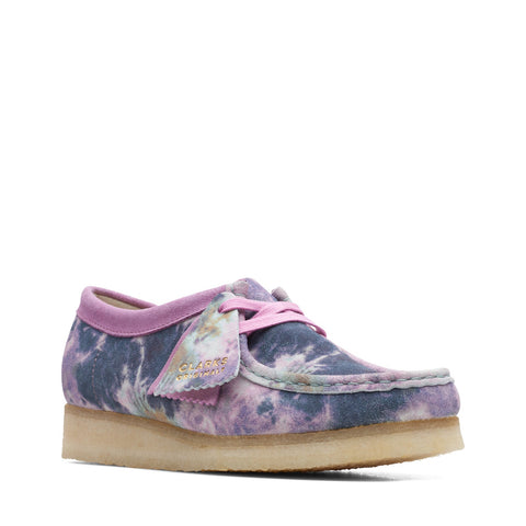 Clarks Wallabee 26169917 Womens Pink Suede Oxfords & Lace Ups Casual Shoes