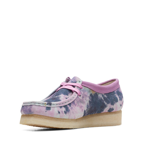 Clarks Wallabee 26169917 Womens Pink Suede Oxfords & Lace Ups Casual Shoes