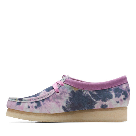 Clarks Wallabee 26169917 Womens Pink Suede Oxfords & Lace Ups Casual Shoes
