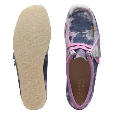 Clarks Wallabee 26169917 Womens Pink Suede Oxfords & Lace Ups Casual Shoes