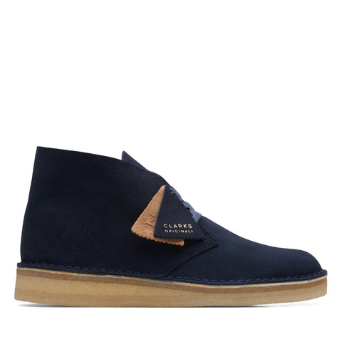 Clarks Desert Coal 26169997 Mens Blue Suede Lace Up Chukkas Boots