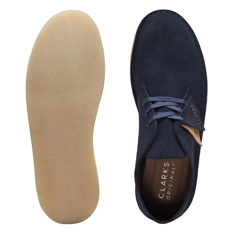 Clarks Desert Coal 26169997 Mens Blue Suede Lace Up Chukkas Boots