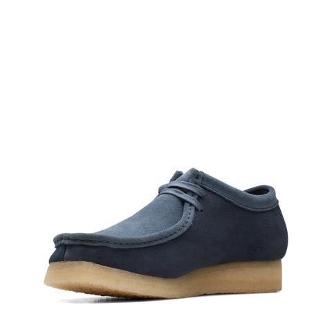 Clarks Wallabee 26172398 Mens Blue Suede Oxfords & Lace Ups Casual Shoes